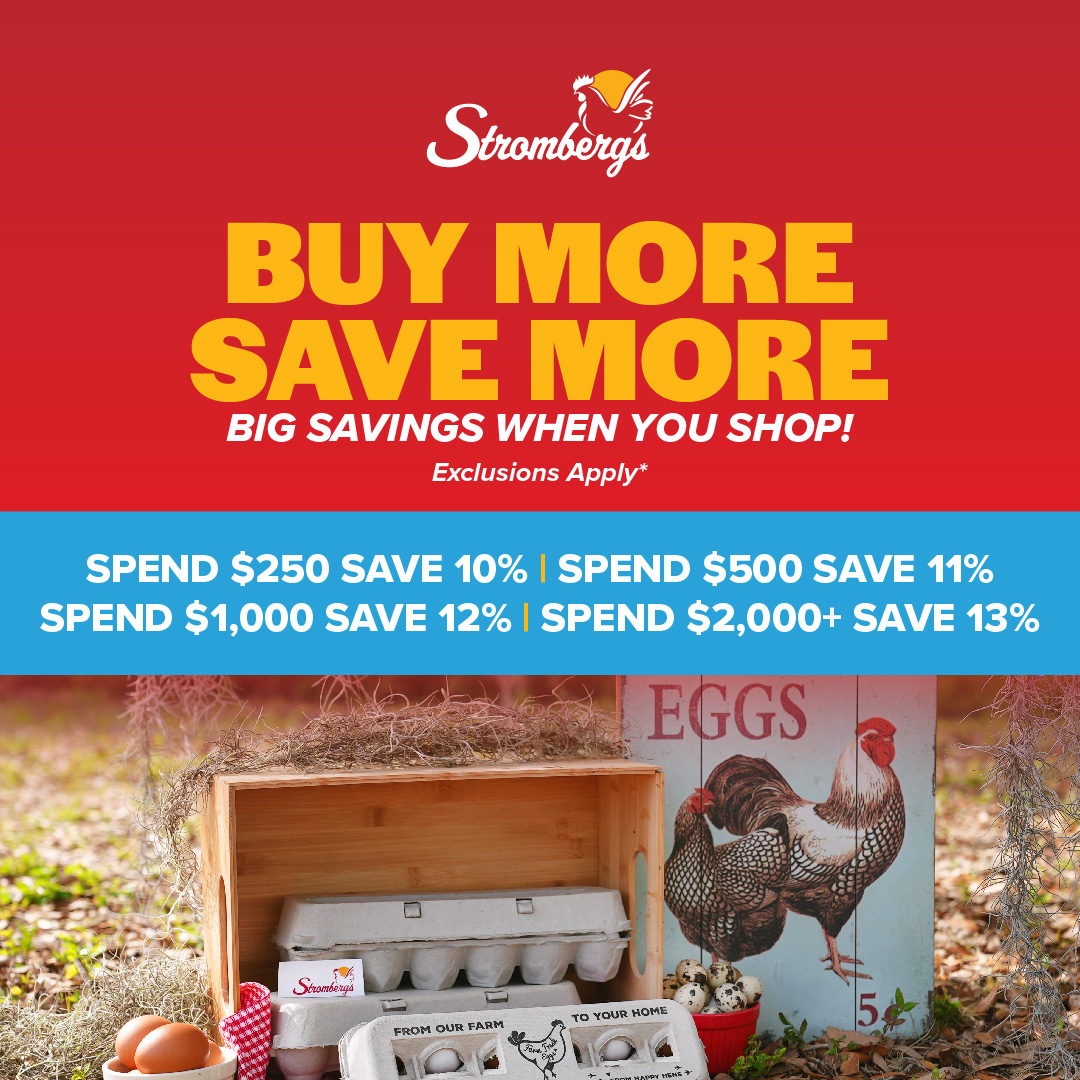 buy more, save more - big savings when you shop! Spend $250 save 10%, Spend $500 save 11%, Spend $1,000 save 12%, Spend $2,000+ save 13%