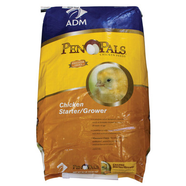 Pen Pals® ADM Chicken Starter/Grower - Medicated - 50 lb bag
